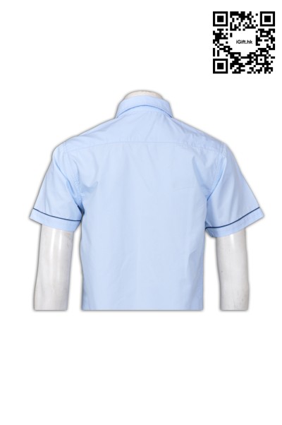 SU166 度身訂做校服恤衫 翻領恤衫設計選擇 胸袋繡花Logo恤衫 校服恤衫專門店  細節-2
